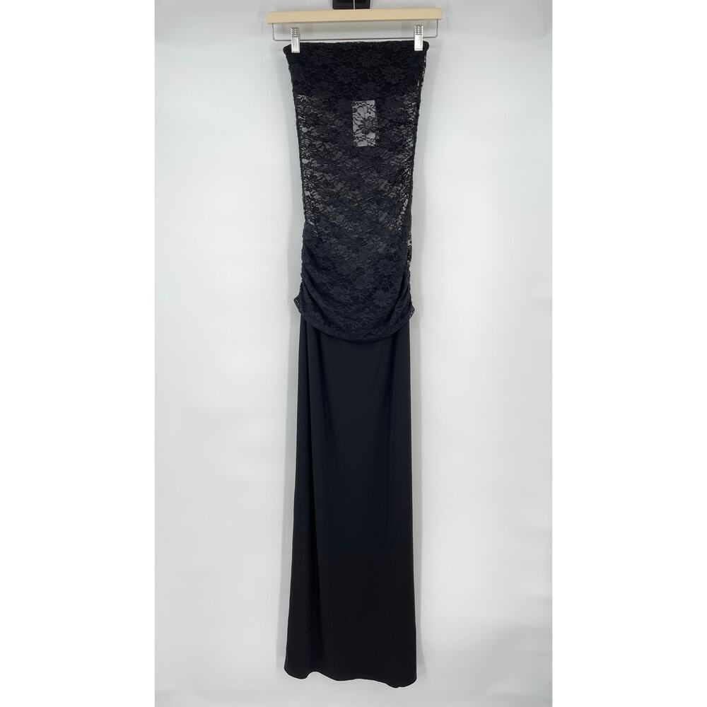 Lovers and Friends | NWT Zahra Gown in Black Lace Jersey Column Maxi Dress XS - Picture 3 of 12